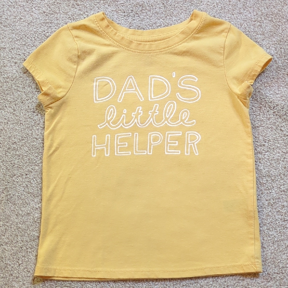 Cat & Jack Yellow Short Sleeve Tee Dad's Little Helper